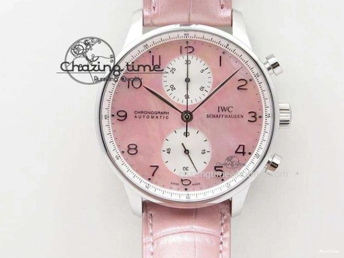 MIROTIME 0426 TimelessDesign Portuguese IW358304 ZF 1:1 Best Edition SS Blue Dial on Leather Strap A 7078